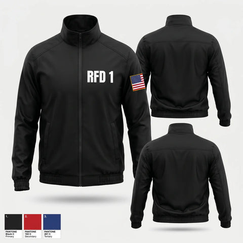 Windbreaker, RFD 1, Fire Department, Teamtime, Team time, sublimation, custom sports apparel, team uniforms, spirit wear, spiritwear, sports uniforms, custom shirts, team store, custom team store, fundraiser sports, apparel fundraiser