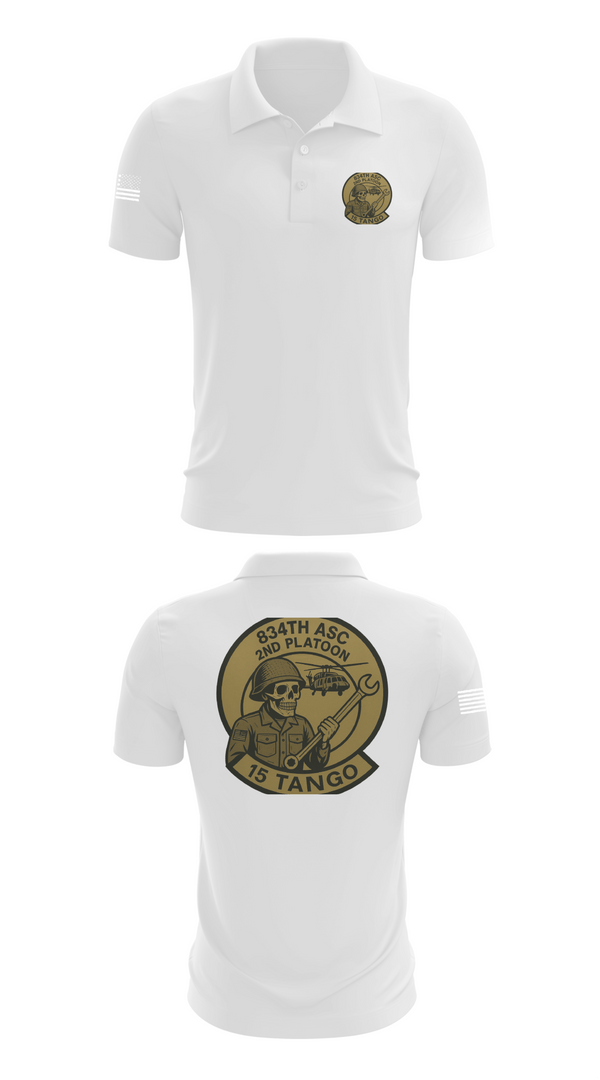 Short Sleeve Performance Polo, B-Co 834th ASB, National Guard, Teamtime, Team time, sublimation, custom sports apparel, team uniforms, spirit wear, spiritwear, sports uniforms, custom shirts, team store, custom team store, fundraiser sports, apparel fundraiser