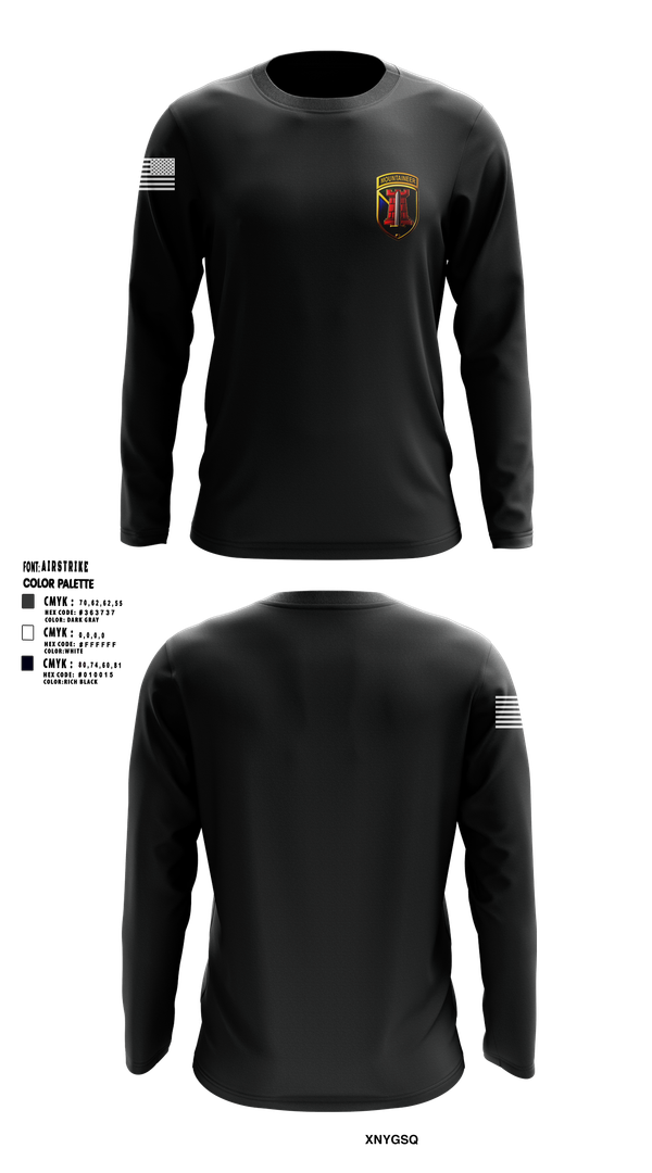 Long Sleeve Performance Shirt, 204th MEB Mountaineers, Army, Teamtime, Team time, sublimation, custom sports apparel, team uniforms, spirit wear, spiritwear, sports uniforms, custom shirts, team store, custom team store, fundraiser sports, apparel fundraiser