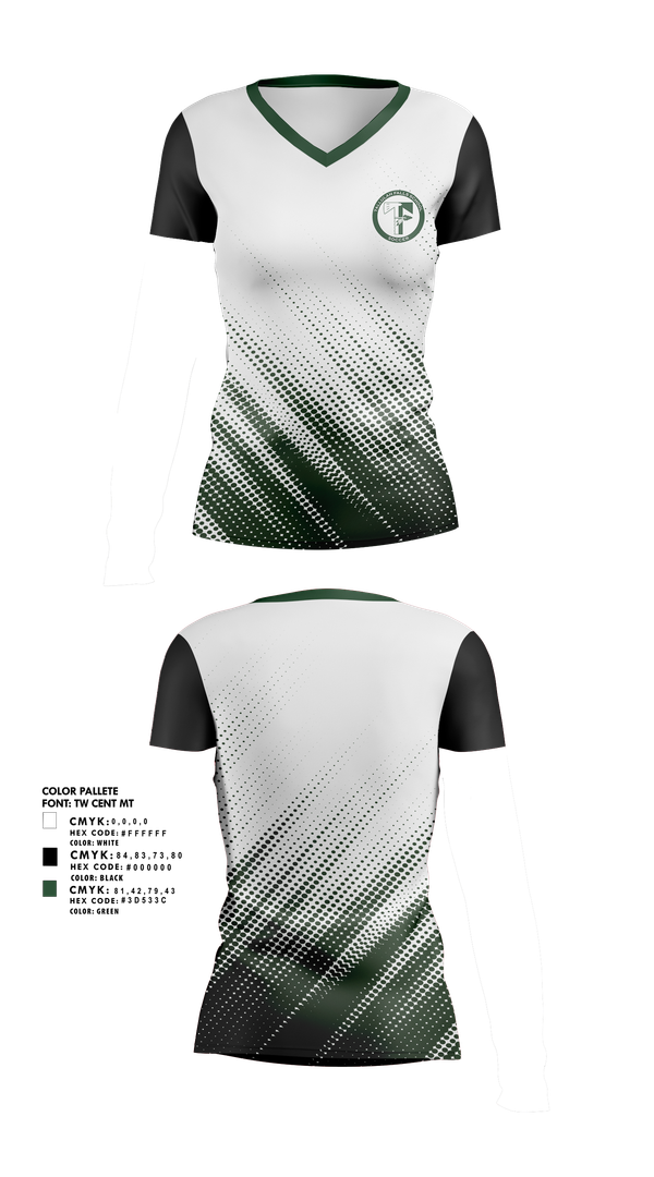 Womens Short Sleeve Vneck Shirt, Tallulah Falls School Soccer, Women's Soccer, Teamtime, Team time, sublimation, custom sports apparel, team uniforms, spirit wear, spiritwear, sports uniforms, custom shirts, team store, custom team store, fundraiser sports, apparel fundraiser