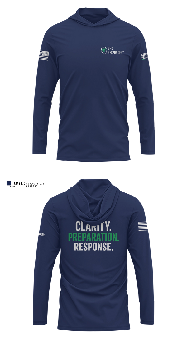 Long Sleeve hooded sunshirt, 2ND RESPONDER, , Teamtime, Team time, sublimation, custom sports apparel, team uniforms, spirit wear, spiritwear, sports uniforms, custom shirts, team store, custom team store, fundraiser sports, apparel fundraiser
