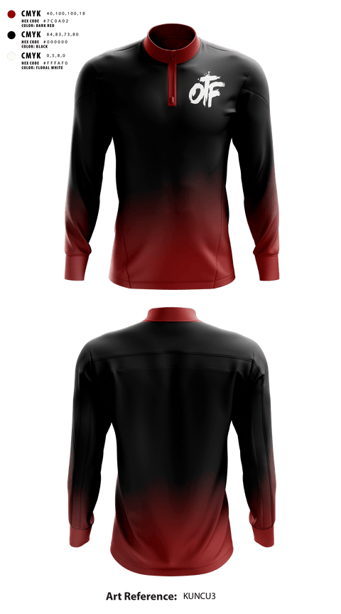 Quarter Zip Jacket, OTF Elite, Men's Basketball, Teamtime, Team time, sublimation, custom sports apparel, team uniforms, spirit wear, spiritwear, sports uniforms, custom shirts, team store, custom team store, fundraiser sports, apparel fundraiser