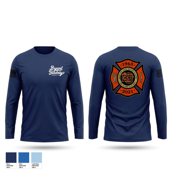 Long Sleeve Performance Shirt, Bryant Gladney Foundation, EMS/EMT, Teamtime, Team time, sublimation, custom sports apparel, team uniforms, spirit wear, spiritwear, sports uniforms, custom shirts, team store, custom team store, fundraiser sports, apparel fundraiser