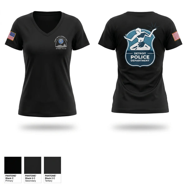 Womens Short Sleeve Vneck Shirt, Notification & Control, Police, Teamtime, Team time, sublimation, custom sports apparel, team uniforms, spirit wear, spiritwear, sports uniforms, custom shirts, team store, custom team store, fundraiser sports, apparel fundraiser