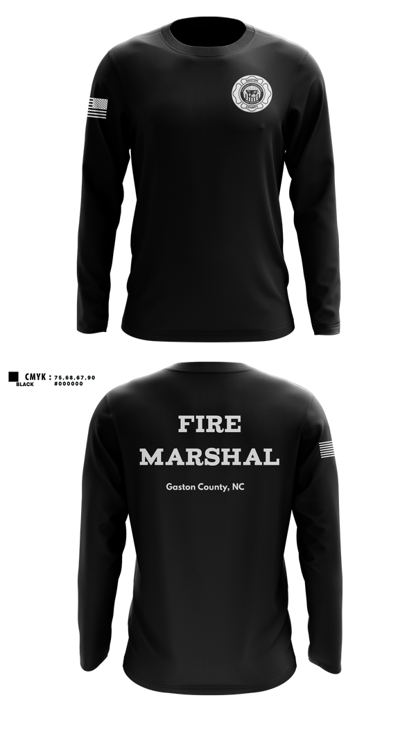 Long Sleeve Performance Shirt, Gaston County Emergency Management and Fire Services, Fire Department, Teamtime, Team time, sublimation, custom sports apparel, team uniforms, spirit wear, spiritwear, sports uniforms, custom shirts, team store, custom team store, fundraiser sports, apparel fundraiser