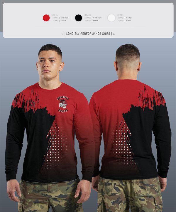 Long Sleeve Performance Shirt, Circleville Tigers, Spirit Store, Teamtime, Team time, sublimation, custom sports apparel, team uniforms, spirit wear, spiritwear, sports uniforms, custom shirts, team store, custom team store, fundraiser sports, apparel fundraiser