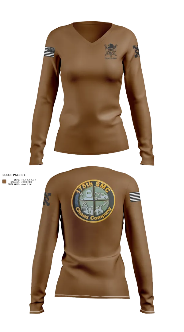 Womens Long Sleeve Vneck Shirt, 175 SMC, , Teamtime, Team time, sublimation, custom sports apparel, team uniforms, spirit wear, spiritwear, sports uniforms, custom shirts, team store, custom team store, fundraiser sports, apparel fundraiser