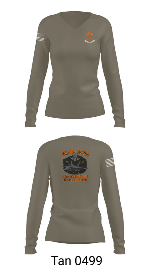 Womens Long Sleeve Vneck Shirt, 144, Navy, Teamtime, Team time, sublimation, custom sports apparel, team uniforms, spirit wear, spiritwear, sports uniforms, custom shirts, team store, custom team store, fundraiser sports, apparel fundraiser