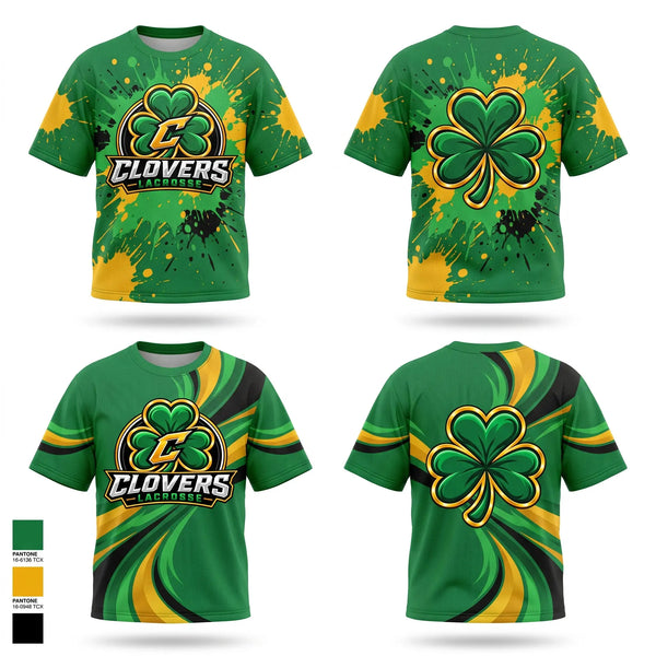 Mens Lacrosse Jersey, Clovers Lacrosse Club, Men's Lacrosse, Teamtime, Team time, sublimation, custom sports apparel, team uniforms, spirit wear, spiritwear, sports uniforms, custom shirts, team store, custom team store, fundraiser sports, apparel fundraiser