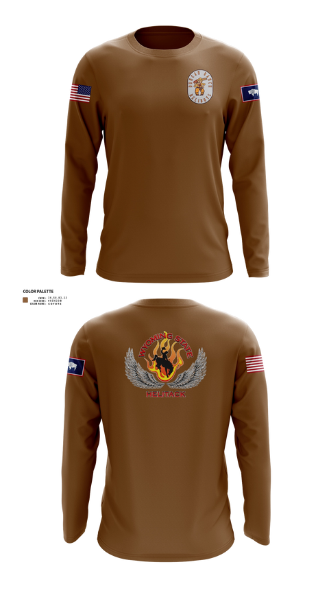 Long Sleeve Performance Shirt, Wyoming state helitack, Fire Department, Teamtime, Team time, sublimation, custom sports apparel, team uniforms, spirit wear, spiritwear, sports uniforms, custom shirts, team store, custom team store, fundraiser sports, apparel fundraiser