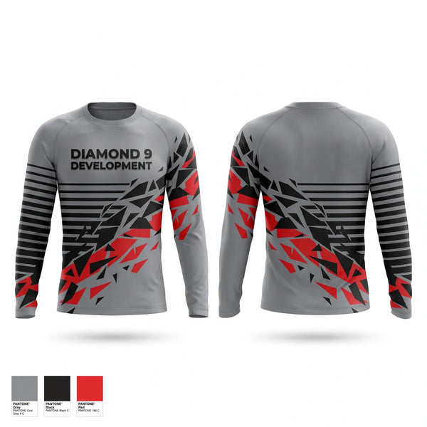 Long Sleeve Performance Shirt, Diamond 9 Development, Baseball, Teamtime, Team time, sublimation, custom sports apparel, team uniforms, spirit wear, spiritwear, sports uniforms, custom shirts, team store, custom team store, fundraiser sports, apparel fundraiser