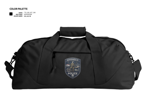Duffle Bag, Chisholm Police Department, Police, Teamtime, Team time, sublimation, custom sports apparel, team uniforms, spirit wear, spiritwear, sports uniforms, custom shirts, team store, custom team store, fundraiser sports, apparel fundraiser