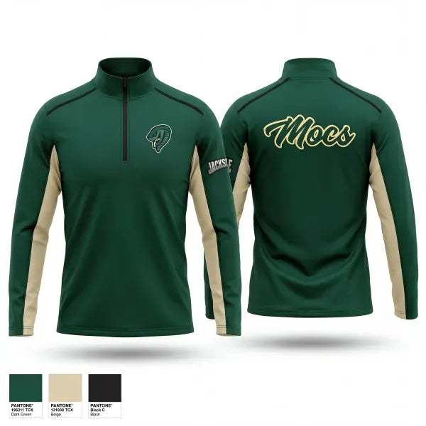 Quarter Zip Jacket, Jacksonville Athletic Academy College Moccasins, , Teamtime, Team time, sublimation, custom sports apparel, team uniforms, spirit wear, spiritwear, sports uniforms, custom shirts, team store, custom team store, fundraiser sports, apparel fundraiser