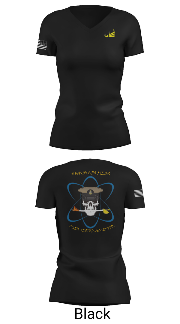 Womens Short Sleeve Vneck Shirt, VFA-151, , Teamtime, Team time, sublimation, custom sports apparel, team uniforms, spirit wear, spiritwear, sports uniforms, custom shirts, team store, custom team store, fundraiser sports, apparel fundraiser