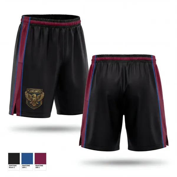 Mens Soccer Shorts, Plano United Fc, Men's Soccer, Teamtime, Team time, sublimation, custom sports apparel, team uniforms, spirit wear, spiritwear, sports uniforms, custom shirts, team store, custom team store, fundraiser sports, apparel fundraiser