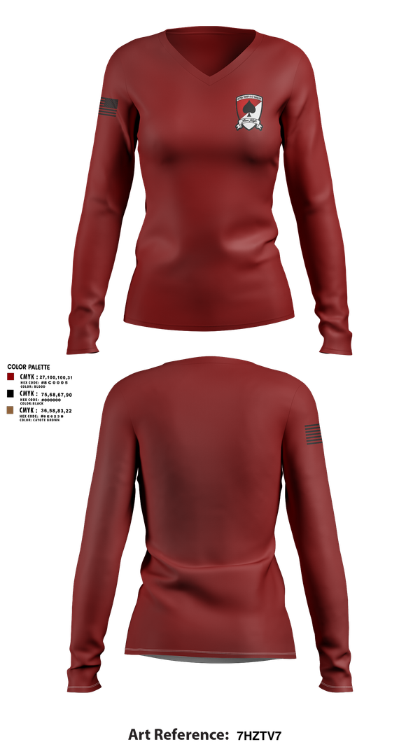 Womens Long Sleeve Vneck Shirt, ATRP 6-17 ACS, , Teamtime, Team time, sublimation, custom sports apparel, team uniforms, spirit wear, spiritwear, sports uniforms, custom shirts, team store, custom team store, fundraiser sports, apparel fundraiser