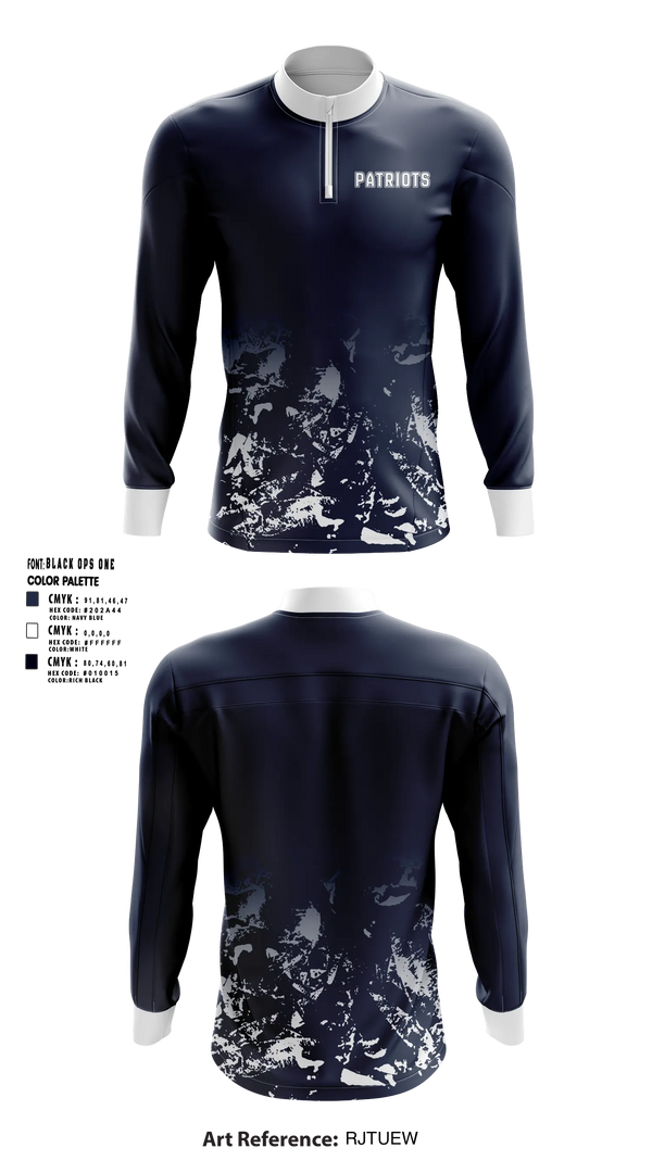 Quarter Zip Jacket, Patriots, Men's Basketball, Teamtime, Team time, sublimation, custom sports apparel, team uniforms, spirit wear, spiritwear, sports uniforms, custom shirts, team store, custom team store, fundraiser sports, apparel fundraiser