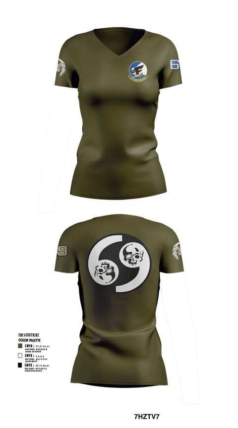 Womens Short Sleeve Vneck Shirt, 69 BS, Air Force, Teamtime, Team time, sublimation, custom sports apparel, team uniforms, spirit wear, spiritwear, sports uniforms, custom shirts, team store, custom team store, fundraiser sports, apparel fundraiser