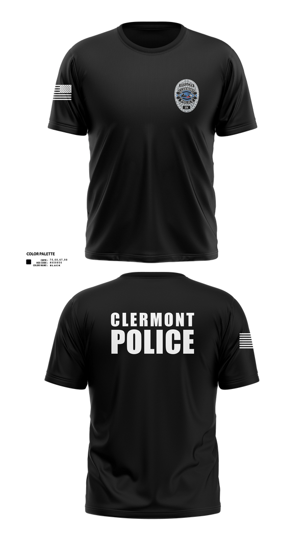 Short Sleeve Performance Shirt, Clermont PD, Police, Teamtime, Team time, sublimation, custom sports apparel, team uniforms, spirit wear, spiritwear, sports uniforms, custom shirts, team store, custom team store, fundraiser sports, apparel fundraiser