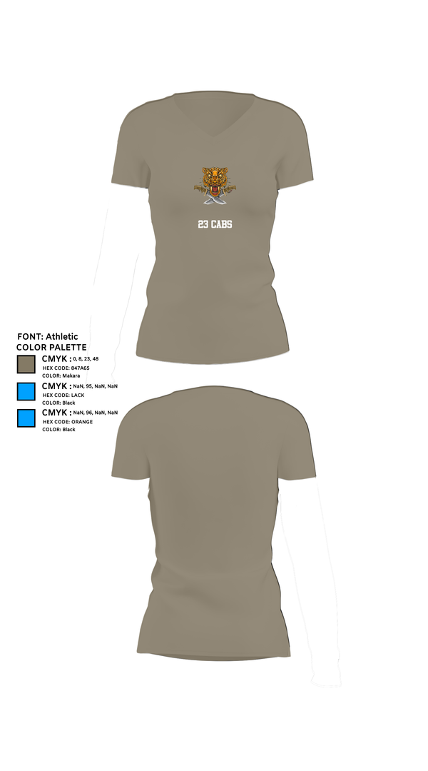 Womens Short Sleeve Vneck Shirt, 23 CABS, , Teamtime, Team time, sublimation, custom sports apparel, team uniforms, spirit wear, spiritwear, sports uniforms, custom shirts, team store, custom team store, fundraiser sports, apparel fundraiser