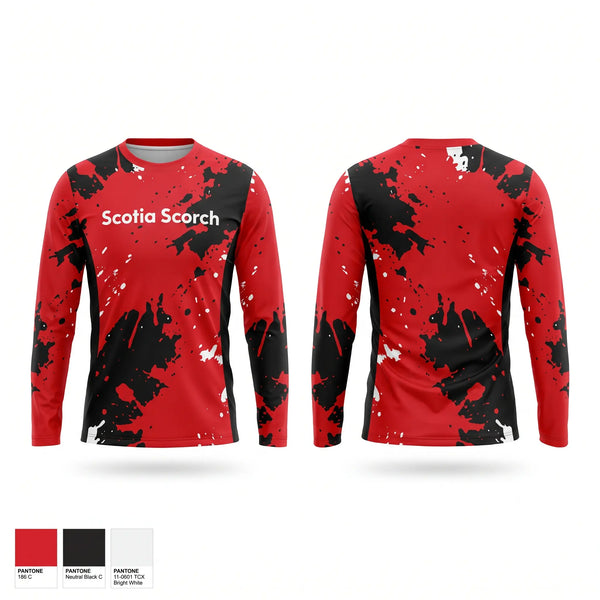 Long Sleeve Performance Shirt, Scotia Scorch, Softball, Teamtime, Team time, sublimation, custom sports apparel, team uniforms, spirit wear, spiritwear, sports uniforms, custom shirts, team store, custom team store, fundraiser sports, apparel fundraiser