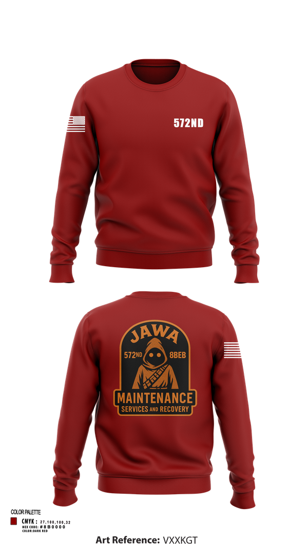 Crew Neck Sweatshirt, 572nd, , Teamtime, Team time, sublimation, custom sports apparel, team uniforms, spirit wear, spiritwear, sports uniforms, custom shirts, team store, custom team store, fundraiser sports, apparel fundraiser