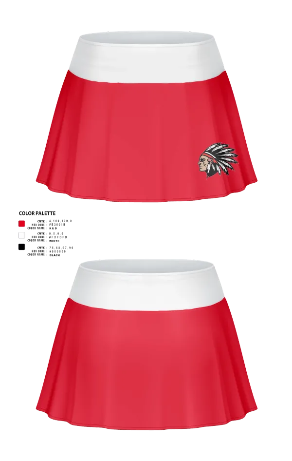 Skort, Huron High School Cheer, Cheer, Teamtime, Team time, sublimation, custom sports apparel, team uniforms, spirit wear, spiritwear, sports uniforms, custom shirts, team store, custom team store, fundraiser sports, apparel fundraiser