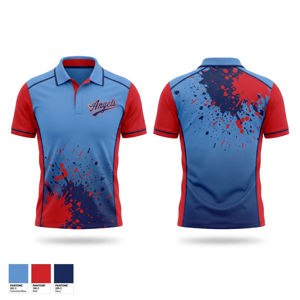 Short Sleeve Performance Polo, Angels, Softball, Teamtime, Team time, sublimation, custom sports apparel, team uniforms, spirit wear, spiritwear, sports uniforms, custom shirts, team store, custom team store, fundraiser sports, apparel fundraiser