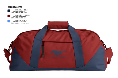 Duffle Bag, Tulare Western Mustangs, Tennis, Teamtime, Team time, sublimation, custom sports apparel, team uniforms, spirit wear, spiritwear, sports uniforms, custom shirts, team store, custom team store, fundraiser sports, apparel fundraiser