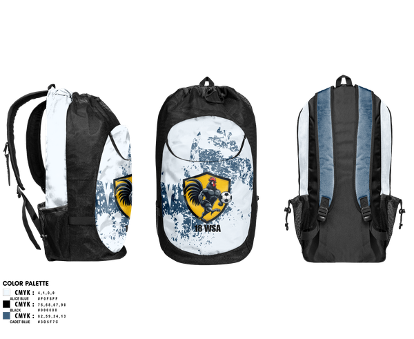 Gear Bag, 18 WSA, Men's Soccer, Teamtime, Team time, sublimation, custom sports apparel, team uniforms, spirit wear, spiritwear, sports uniforms, custom shirts, team store, custom team store, fundraiser sports, apparel fundraiser