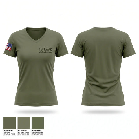 Womens Short Sleeve Vneck Shirt, 1st LAAD alpha battery, Marines, Teamtime, Team time, sublimation, custom sports apparel, team uniforms, spirit wear, spiritwear, sports uniforms, custom shirts, team store, custom team store, fundraiser sports, apparel fundraiser