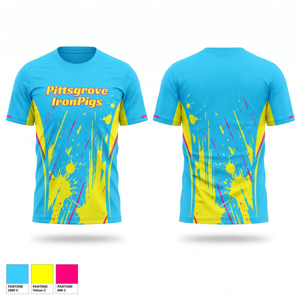 Short Sleeve Performance Shirt, Pittsgrove IronPigs, Baseball, Teamtime, Team time, sublimation, custom sports apparel, team uniforms, spirit wear, spiritwear, sports uniforms, custom shirts, team store, custom team store, fundraiser sports, apparel fundraiser