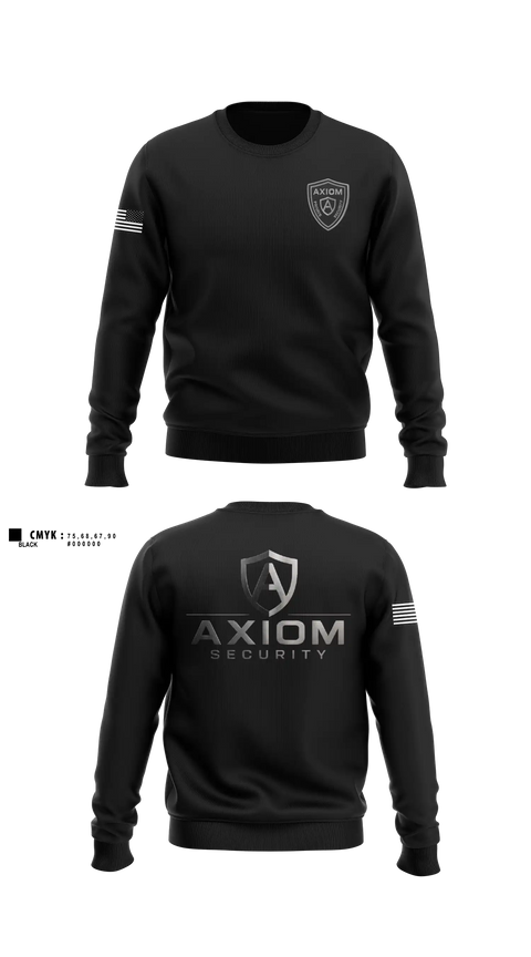 Crew Neck Sweatshirt, Axiom Security LLC, , Teamtime, Team time, sublimation, custom sports apparel, team uniforms, spirit wear, spiritwear, sports uniforms, custom shirts, team store, custom team store, fundraiser sports, apparel fundraiser
