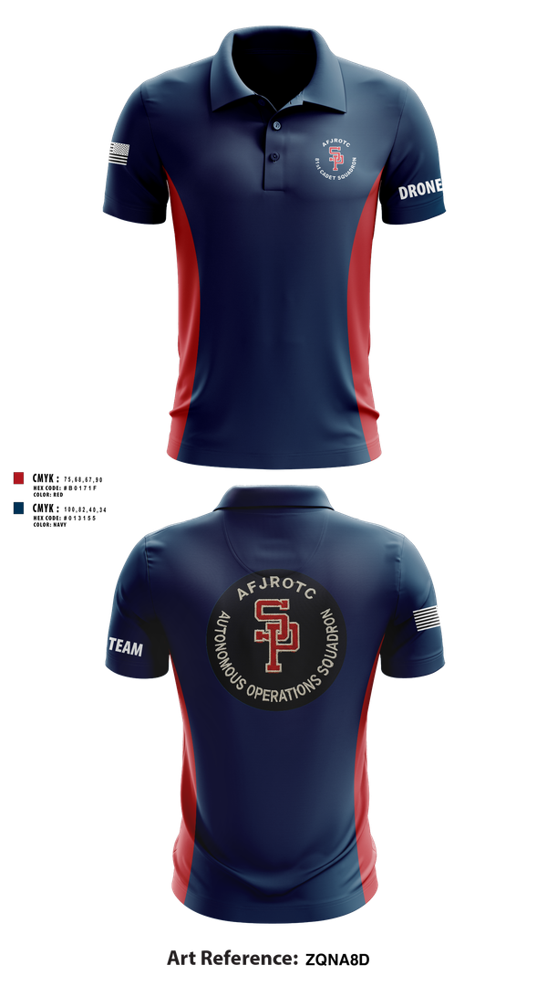 Short Sleeve Performance Polo, AFJROTC MS-081 DRONE TEAM, , Teamtime, Team time, sublimation, custom sports apparel, team uniforms, spirit wear, spiritwear, sports uniforms, custom shirts, team store, custom team store, fundraiser sports, apparel fundraiser