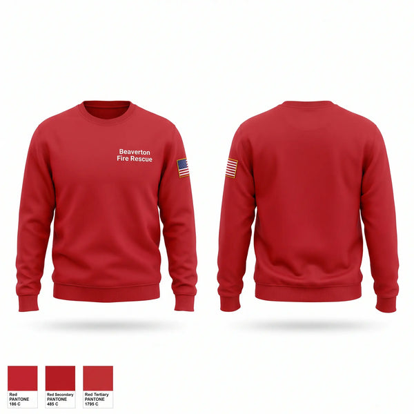 Crew Neck Sweatshirt, Beaverton Fire Rescue, Fire Department, Teamtime, Team time, sublimation, custom sports apparel, team uniforms, spirit wear, spiritwear, sports uniforms, custom shirts, team store, custom team store, fundraiser sports, apparel fundraiser