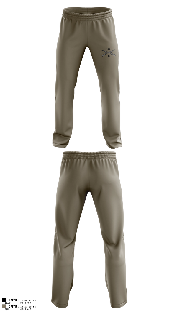 Sweatpants, Blacksheep Company, 1-112th Infantry, Army, Teamtime, Team time, sublimation, custom sports apparel, team uniforms, spirit wear, spiritwear, sports uniforms, custom shirts, team store, custom team store, fundraiser sports, apparel fundraiser