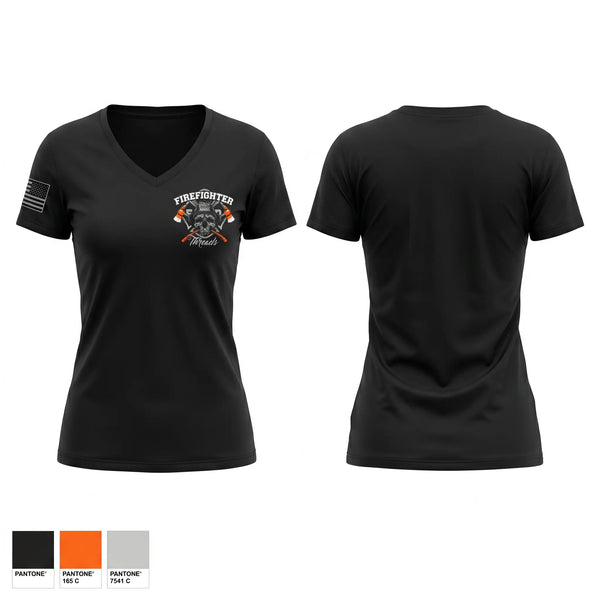 Womens Short Sleeve Vneck Shirt, Rescue19, Fire Department, Teamtime, Team time, sublimation, custom sports apparel, team uniforms, spirit wear, spiritwear, sports uniforms, custom shirts, team store, custom team store, fundraiser sports, apparel fundraiser