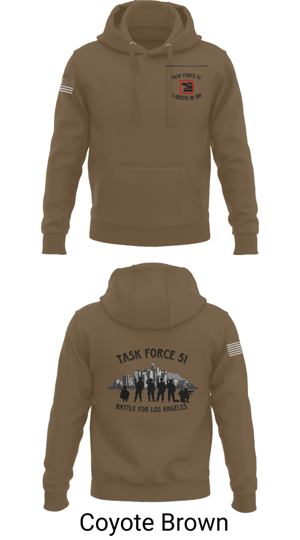 Hoodie, 1-185th IN BN, , Teamtime, Team time, sublimation, custom sports apparel, team uniforms, spirit wear, spiritwear, sports uniforms, custom shirts, team store, custom team store, fundraiser sports, apparel fundraiser