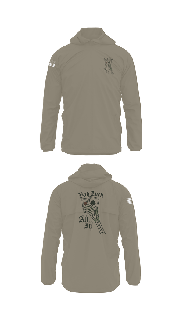 Windbreaker, 4th plt bad luck, Army, Teamtime, Team time, sublimation, custom sports apparel, team uniforms, spirit wear, spiritwear, sports uniforms, custom shirts, team store, custom team store, fundraiser sports, apparel fundraiser