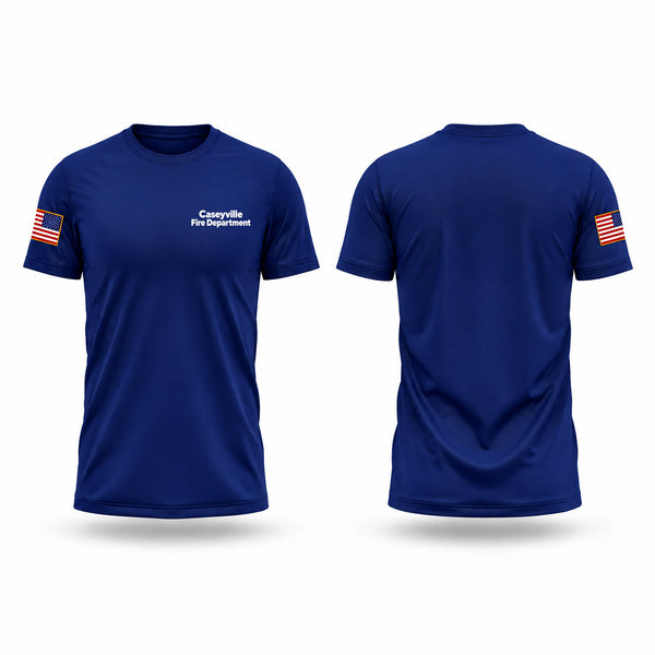 Old School Cotton Feel Shirt, Caseyville Fire Department, Fire Department, Teamtime, Team time, sublimation, custom sports apparel, team uniforms, spirit wear, spiritwear, sports uniforms, custom shirts, team store, custom team store, fundraiser sports, apparel fundraiser