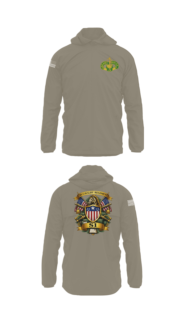 Windbreaker, 3d Regiment Cavalry, Army, Teamtime, Team time, sublimation, custom sports apparel, team uniforms, spirit wear, spiritwear, sports uniforms, custom shirts, team store, custom team store, fundraiser sports, apparel fundraiser