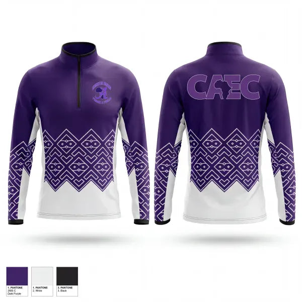 Quarter Zip Jacket, CAEC Africentric Nubians, Track & Field, Teamtime, Team time, sublimation, custom sports apparel, team uniforms, spirit wear, spiritwear, sports uniforms, custom shirts, team store, custom team store, fundraiser sports, apparel fundraiser