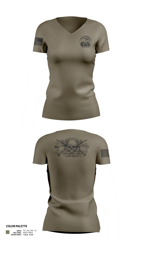 Womens Short Sleeve Vneck Shirt, 132nd mrbc, National Guard, Teamtime, Team time, sublimation, custom sports apparel, team uniforms, spirit wear, spiritwear, sports uniforms, custom shirts, team store, custom team store, fundraiser sports, apparel fundraiser