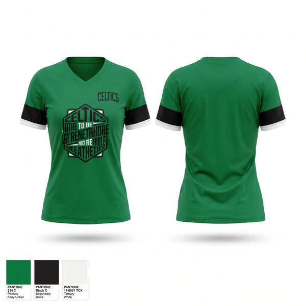 Womens Short Sleeve Vneck Shirt, CELTICS, Men's Basketball, Teamtime, Team time, sublimation, custom sports apparel, team uniforms, spirit wear, spiritwear, sports uniforms, custom shirts, team store, custom team store, fundraiser sports, apparel fundraiser