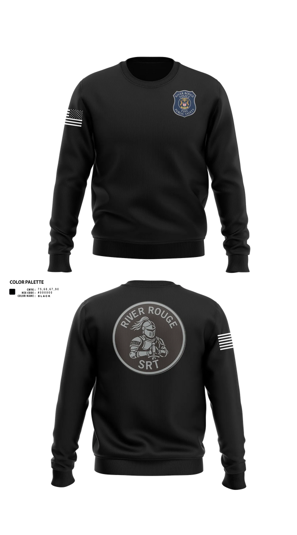 Crew Neck Sweatshirt, River Rouge Police Special Response Team, Police, Teamtime, Team time, sublimation, custom sports apparel, team uniforms, spirit wear, spiritwear, sports uniforms, custom shirts, team store, custom team store, fundraiser sports, apparel fundraiser