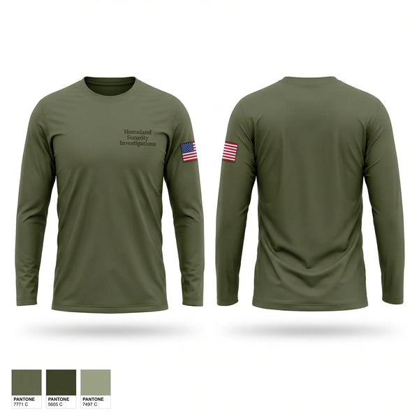 Long Sleeve Performance Shirt, Homeland Security Investigations, Police, Teamtime, Team time, sublimation, custom sports apparel, team uniforms, spirit wear, spiritwear, sports uniforms, custom shirts, team store, custom team store, fundraiser sports, apparel fundraiser