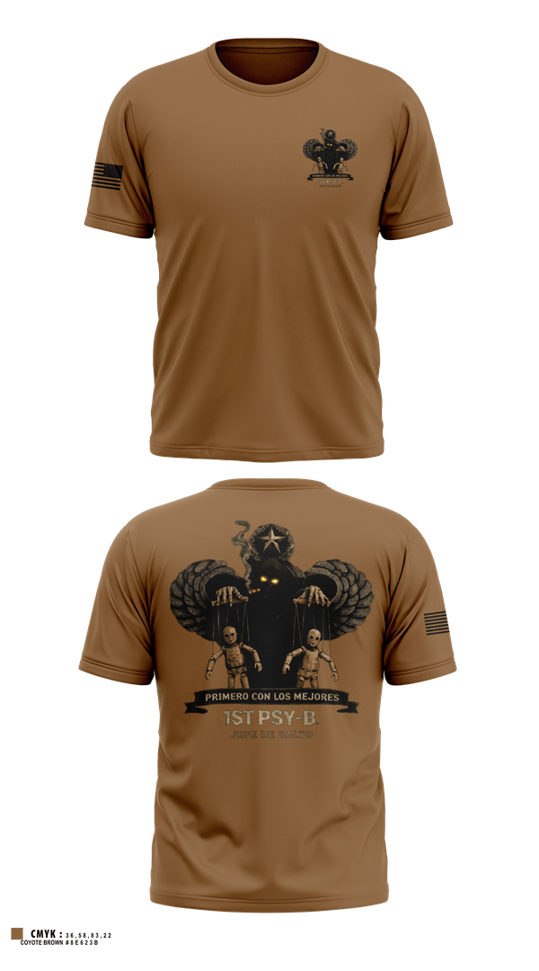Old School Cotton Feel Shirt, 1st PSY-B(A), Army, Teamtime, Team time, sublimation, custom sports apparel, team uniforms, spirit wear, spiritwear, sports uniforms, custom shirts, team store, custom team store, fundraiser sports, apparel fundraiser
