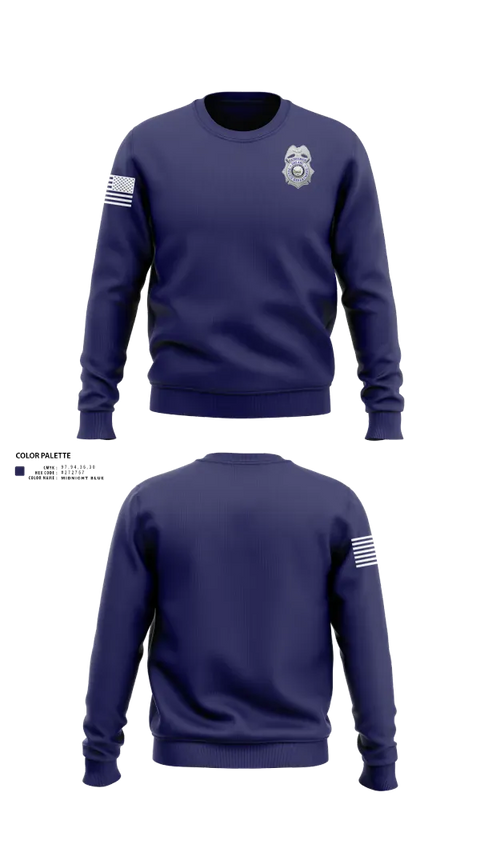 Crew Neck Sweatshirt, Des Arc Police Department, Police, Teamtime, Team time, sublimation, custom sports apparel, team uniforms, spirit wear, spiritwear, sports uniforms, custom shirts, team store, custom team store, fundraiser sports, apparel fundraiser