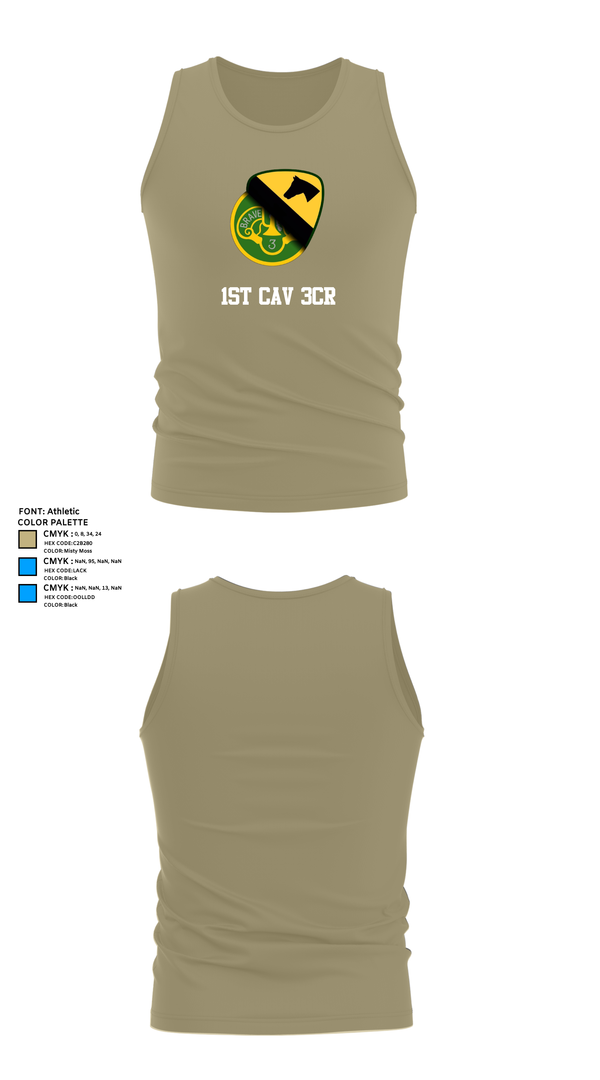 Tank Top, 1st Cav 3CR, , Teamtime, Team time, sublimation, custom sports apparel, team uniforms, spirit wear, spiritwear, sports uniforms, custom shirts, team store, custom team store, fundraiser sports, apparel fundraiser