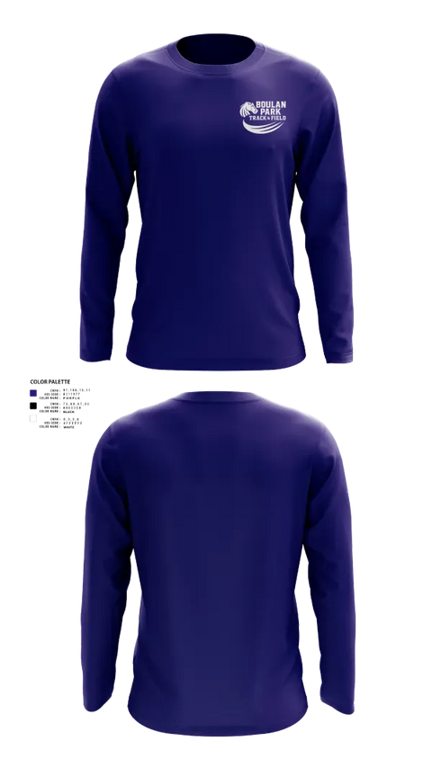 Long Sleeve Performance Shirt, Boulan Park Broncos, Track & Field, Teamtime, Team time, sublimation, custom sports apparel, team uniforms, spirit wear, spiritwear, sports uniforms, custom shirts, team store, custom team store, fundraiser sports, apparel fundraiser